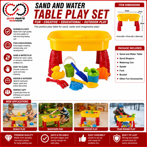 Sand and water table garden - sand,