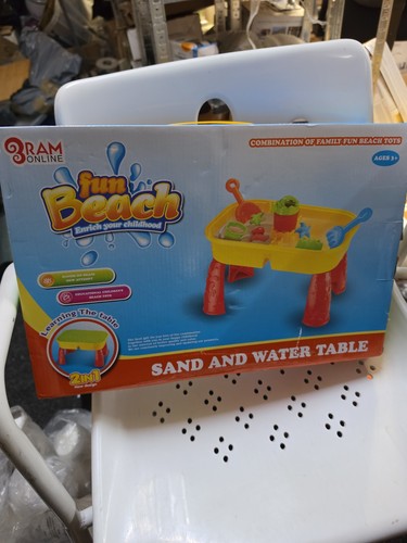 Sand and water table kids - and,